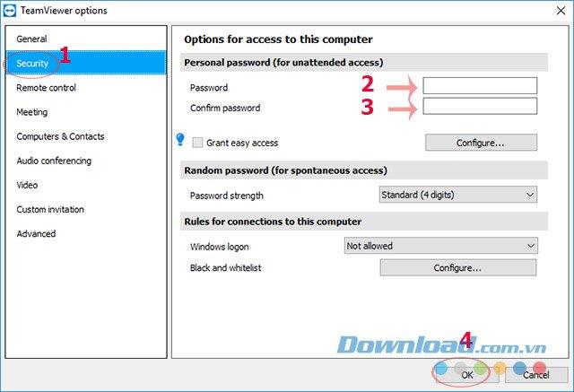 How to set a permanent password on Teamviewer