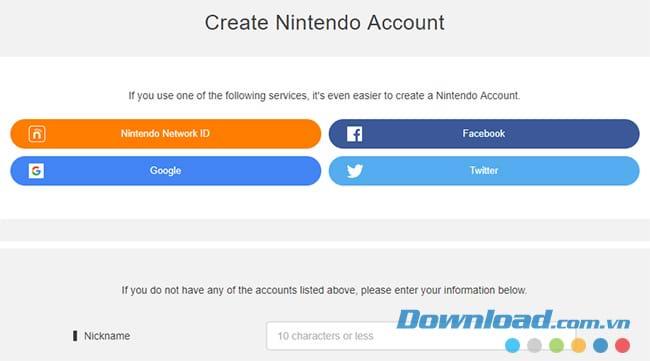 How to sign up for a Nintendo account