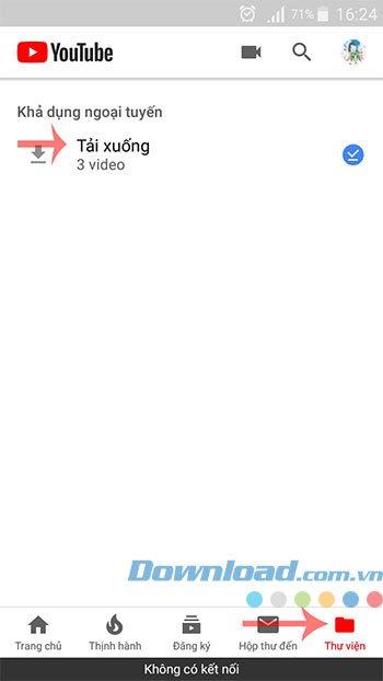 Instruções para assistir a vídeos off-line no YouTube para Android