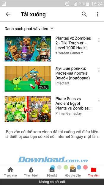 Instruções para assistir a vídeos off-line no YouTube para Android