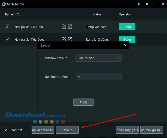 Instructions to open multiple windows at the same time on the MEmu emulator