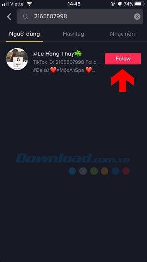 Instructions for finding users on Tik Tok by ID