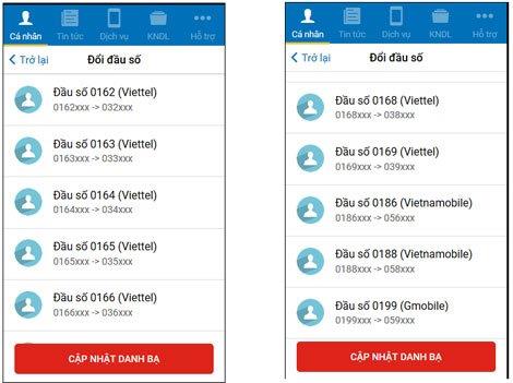 How to transfer 11-digit sims to 10 digits on the Viettel, Vinaphone and Mobifone network App