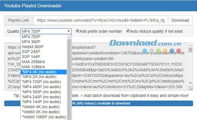 How to batch download Youtube videos according to Playlist