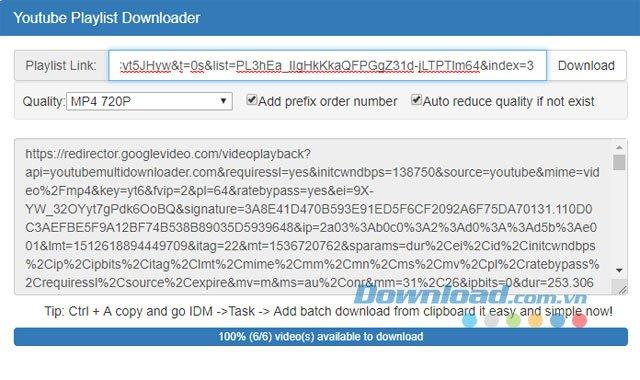 How to batch download Youtube videos according to Playlist