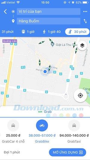 كيفية حجز سيارة Grab على تطبيق خرائط Google