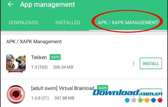 Androidフォン用のXAPKファイルをインストールする方法