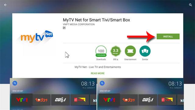 Instructions for installing MyTV Net on Smart TV