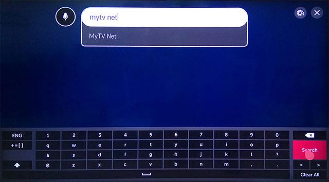 Instructions for installing MyTV Net on Smart TV