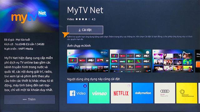 Instructions for installing MyTV Net on Smart TV