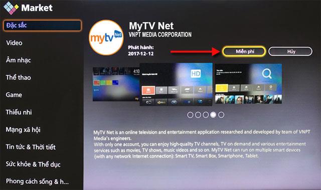 Instructions for installing MyTV Net on Smart TV