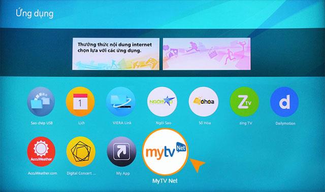 Instructions for installing MyTV Net on Smart TV