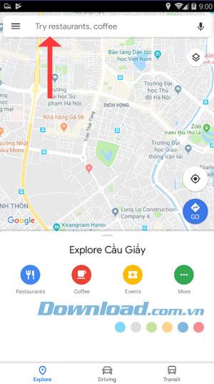 How to find a motorbike route on Google Maps
