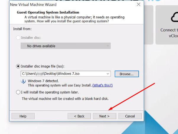 Instructions on how to install and run Windows 7 on a VMware virtual machine