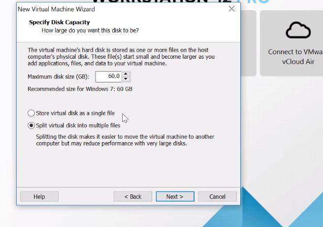 Instructions on how to install and run Windows 7 on a VMware virtual machine