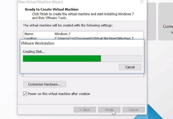 Instructions on how to install and run Windows 7 on a VMware virtual machine