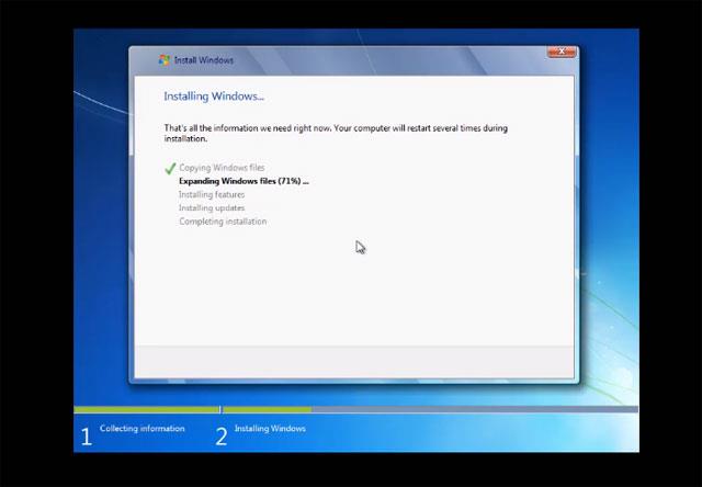 Instructions on how to install and run Windows 7 on a VMware virtual machine