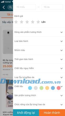 Online shopping guide on Lazada application