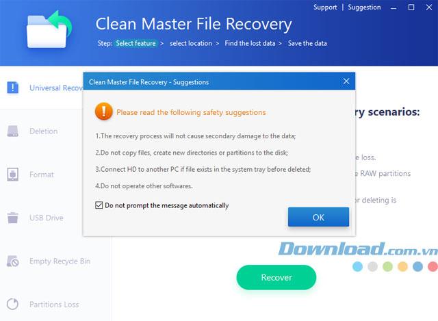 Instructions for using Clean Master on computers