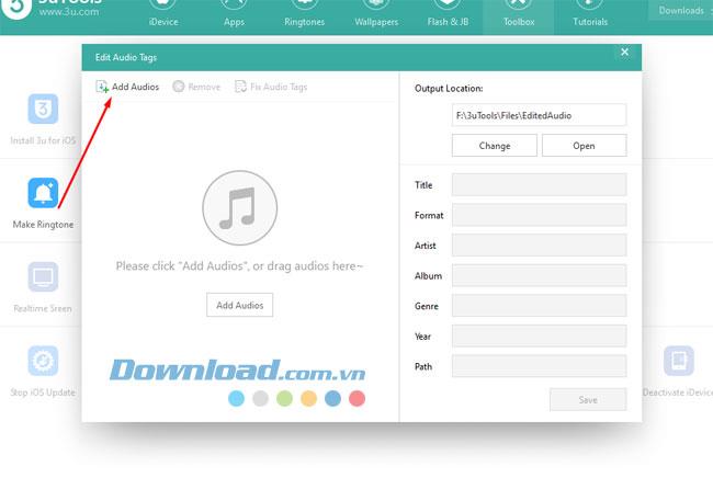 Bagaimana cara mengedit informasi file musik dengan 3uTools