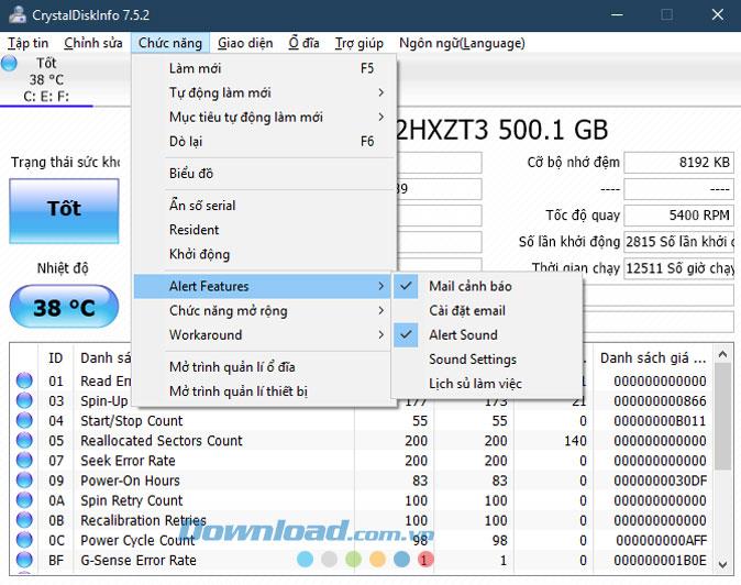 Manual CrystalDiskInfo untuk memeriksa hard drive komputer, laptop