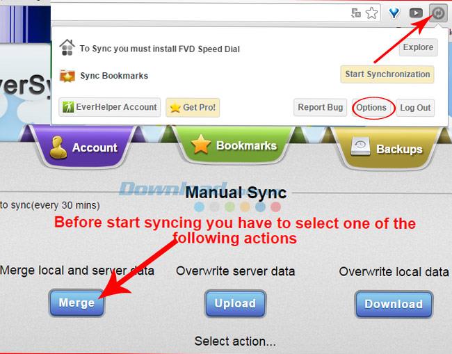 Data synchronization, sync Bookmarks between Chrome and Firefox