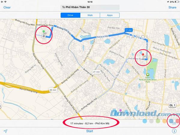 Wegbeschreibung zu Google Maps auf dem Handy