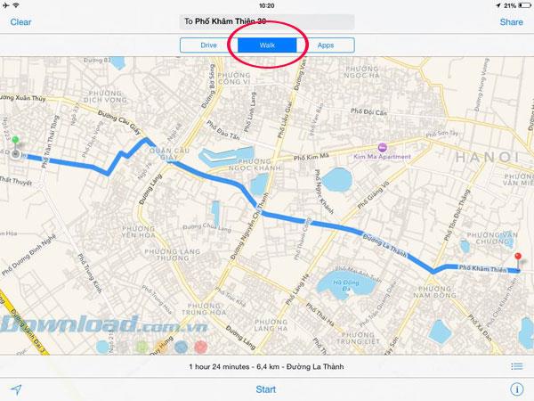 Wegbeschreibung zu Google Maps auf dem Handy