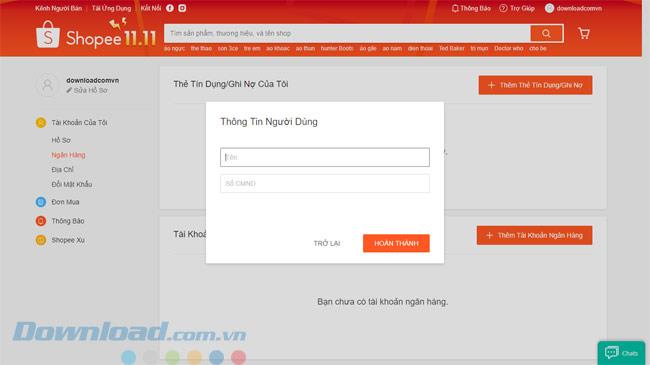 Instructions to edit your Shopee account information