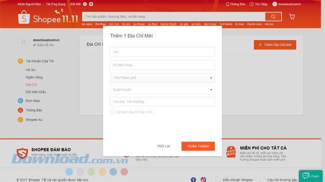 Instructions to edit your Shopee account information