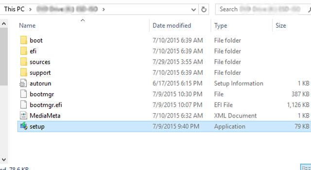 Instructions to install Windows 10 with USB, create installation files from Windows 10 ISO