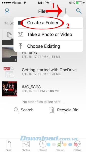 How to use OneDrive storage on iPhone?