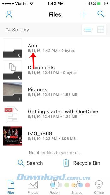 How to use OneDrive storage on iPhone?