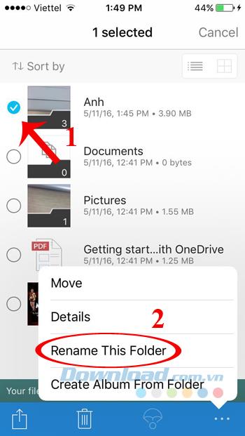 onedrive on iphone