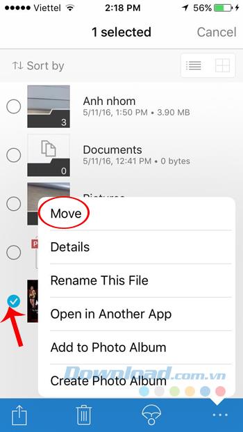 How to use OneDrive storage on iPhone?