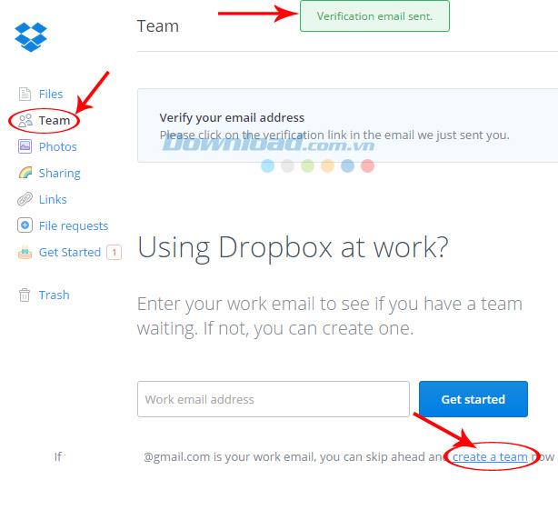 Verwendung der Teamwork-Funktion in Dropbox