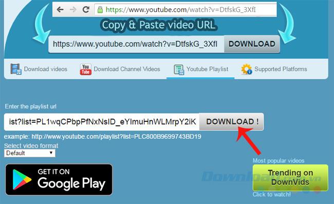 How to download playlist videos on Youtube to computer