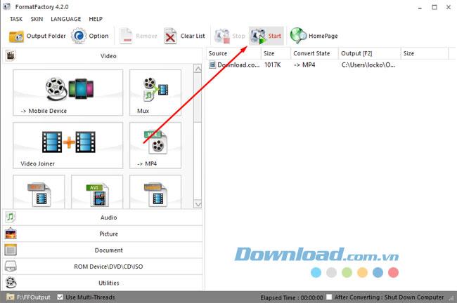 Instructions to fix Error 0x00000001 on Format Factory