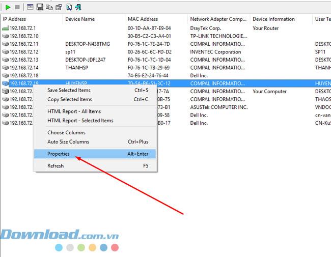 Manual Wireless Network Watcher para verificar los usuarios de Wifi