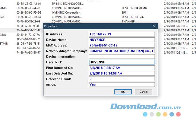 Manual Wireless Network Watcher para verificar los usuarios de Wifi