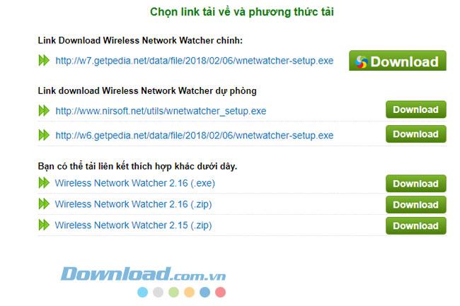 Instructions for downloading and installing Wireless Network Watcher software