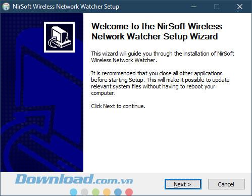 Instructions for downloading and installing Wireless Network Watcher software