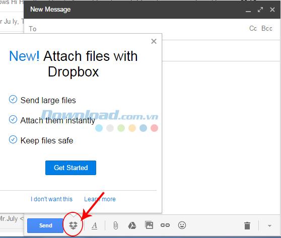 Cara mengintegrasikan Dropbox ke Gmail untuk mengirim lampiran besar