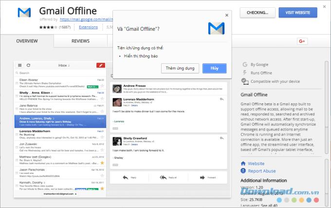 Instructions for setting up and using Gmail offline from A to Z