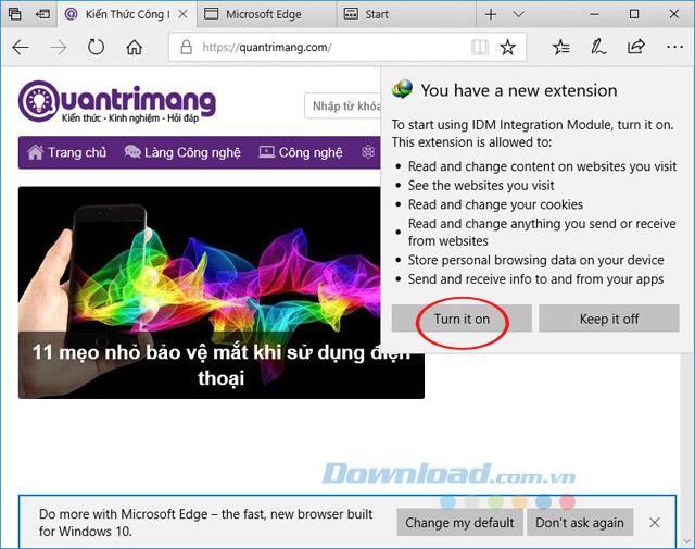 Cara menginstal Internet Download Manager ke Microsoft Edge