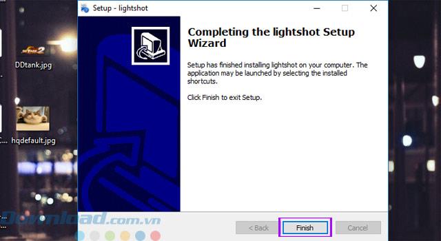 Anweisungen zum Installieren der LightShot-Software auf dem Computer