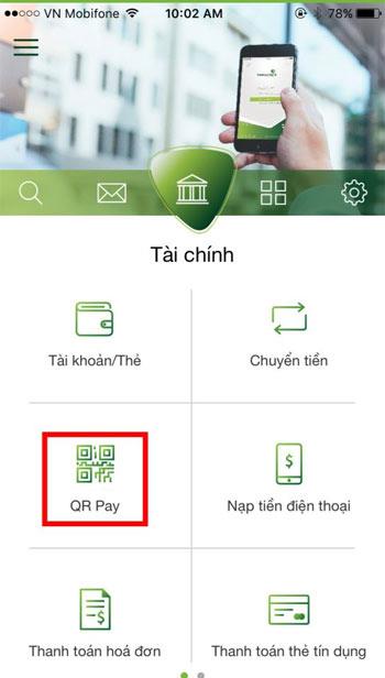 Guide to paying QR Pay via Vietcombank