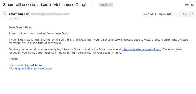 Steam unterstützt vietnamesische Spieler, die in VND bezahlen