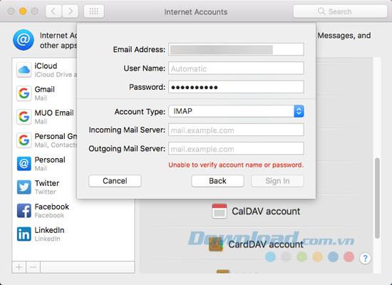 Instructions for adding and deleting email accounts on Mac, iPhone and iPad