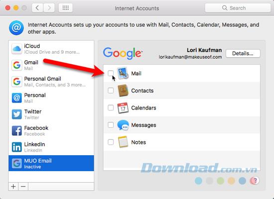 Instructions for adding and deleting email accounts on Mac, iPhone and iPad